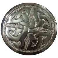 Kilt Fly Plaid Brooch Celtic Knot Design with High Quality Chrome Finish
