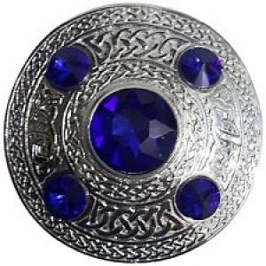 Celtic Brooch Blue Silver 4 inches /Scottish Kilt Fly Plaid Brooches Celtic Brooch Blue Silver 4 inches /Scottish Kilt Fly Plaid Brooches
